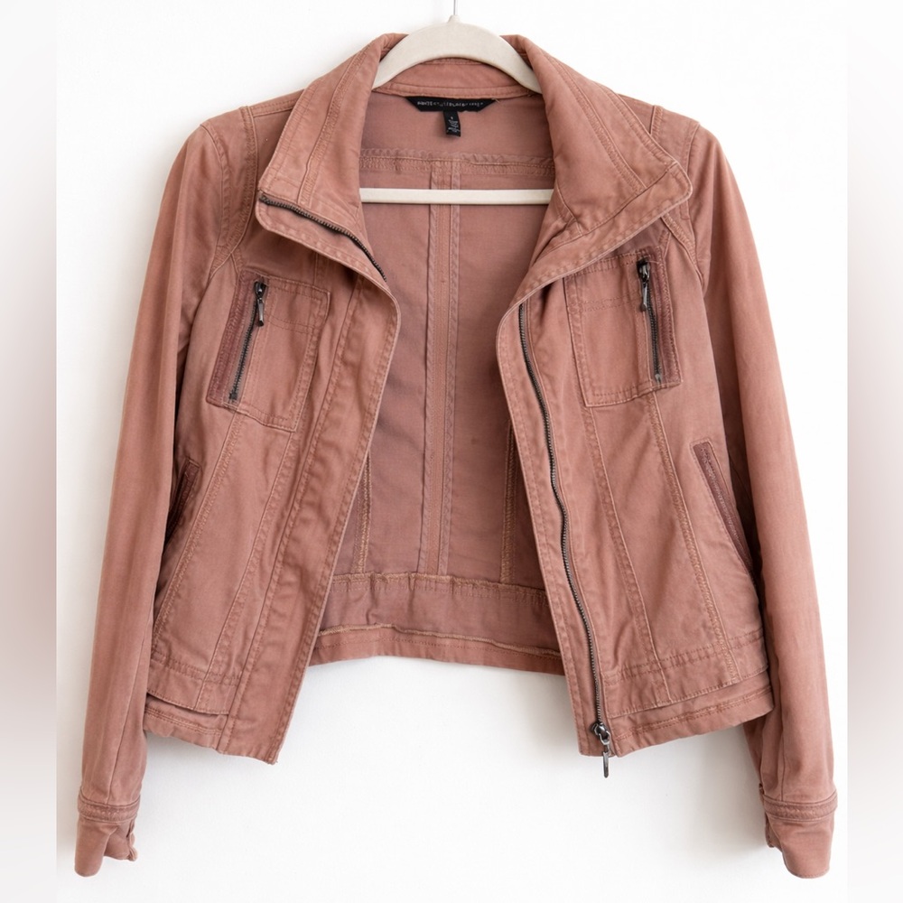 White House Black Market Dusty Rose Utility Jacket